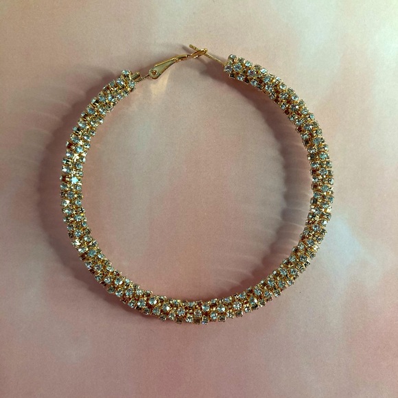 NEW diamonté hoopz - Picture 5 of 6